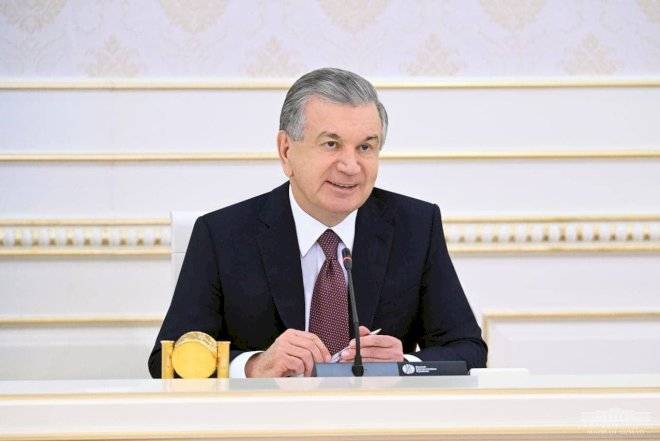 Şavkat Mirziyoyev İlham Əliyevin nəvələri ilə tanış oldu - FOTO