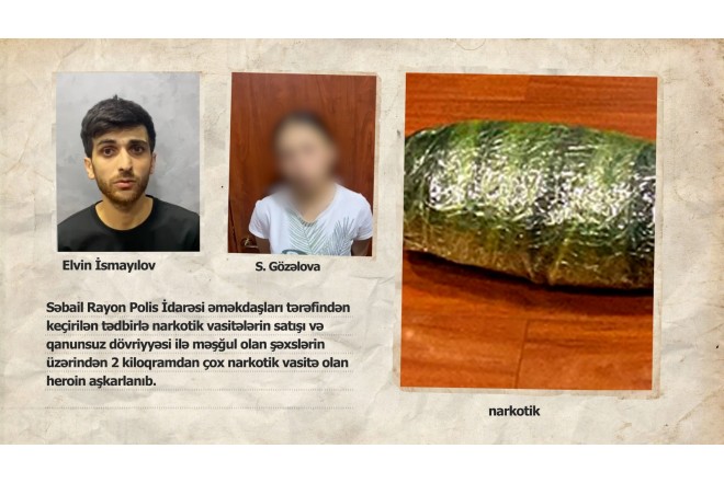 Keçmiş məhkum və onun qadın şərikində narkotik vasitə aşkarlandı - VİDEO