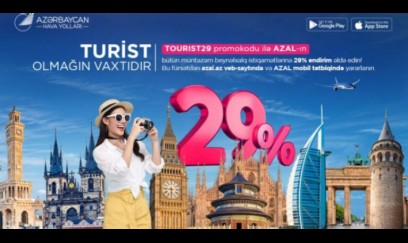 AZAL Turizm işçiləri Günü münasibətilə beynəlxalq reyslərə 29 % endirim təklif edir 