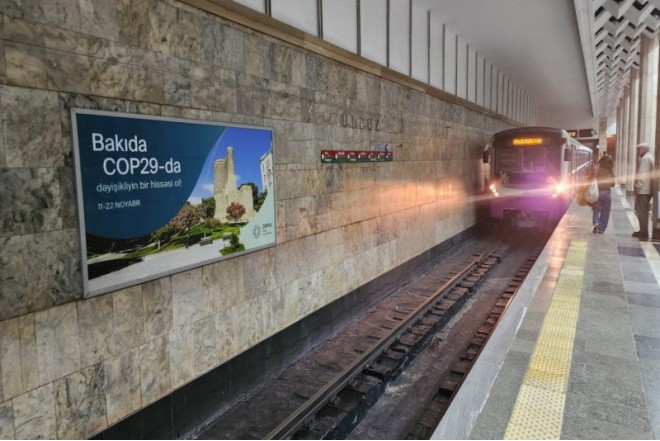 Metroda COP29-la bağlı məlumatlandırma işləri aparılır - FOTOLAR