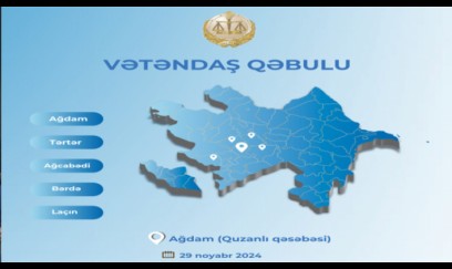 Ədliyyə naziri Ağdam rayonunda vətəndaşları qəbul edəcək