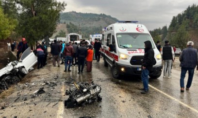 Türkiyədə ağır yol qəzası olub, 10 nəfər yaralanıb 