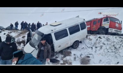 Ermənistanda ağır qəza: 13 nəfər xəstəxanalıq oldu