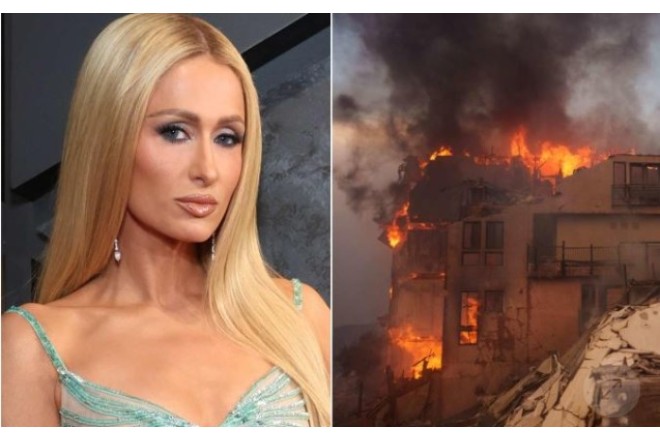 Paris Hilton yanan evinin son halını paylaşdı - VİDEO