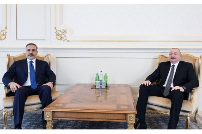 İlham Əliyev Hakan Fidanı qəbul edib