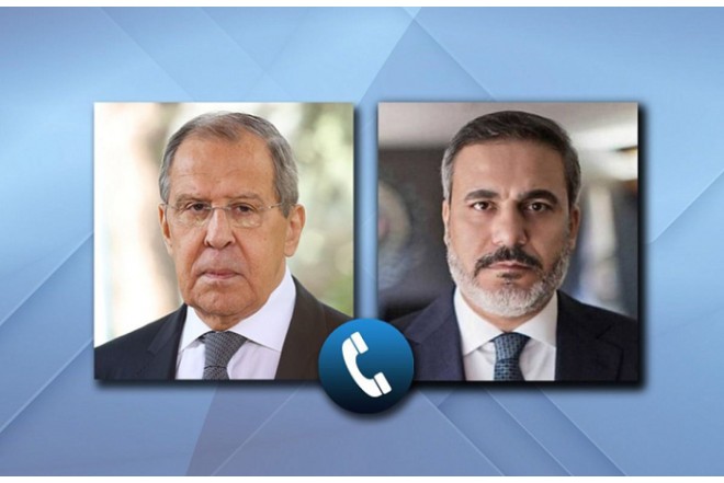 Fidan və Lavrov Suriyadakı vəziyyəti müzakirə ediblər 