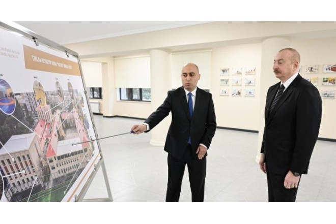 İlham Əliyev “Vətən” İdman Liseyində - FOTOLAR