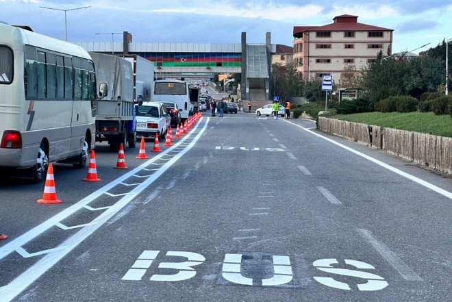 Avtobus zolaqlarında nişanlama işləri niyə düzgün aparılmır? - VIDEO