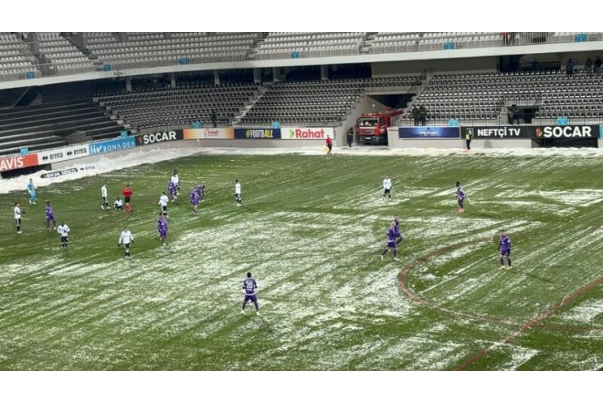 "Neftçi" qarlı havada çətinliklə qələbə qazandı 