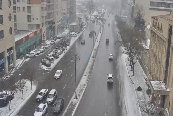 Hazırda Bakı yollarında vəziyyət necədir? - FOTO