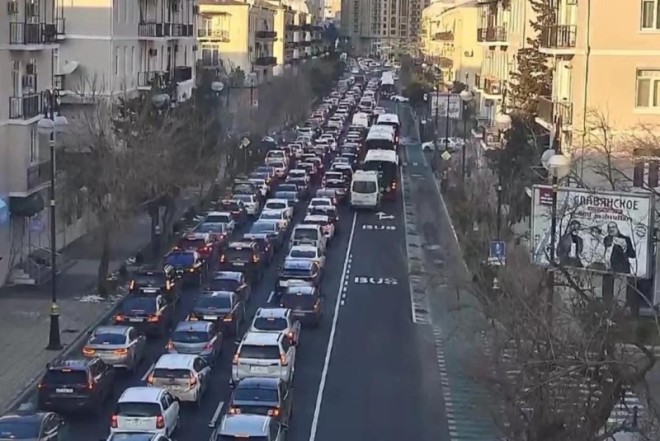 Bakının bu yollarında tıxac var - SİYAHI