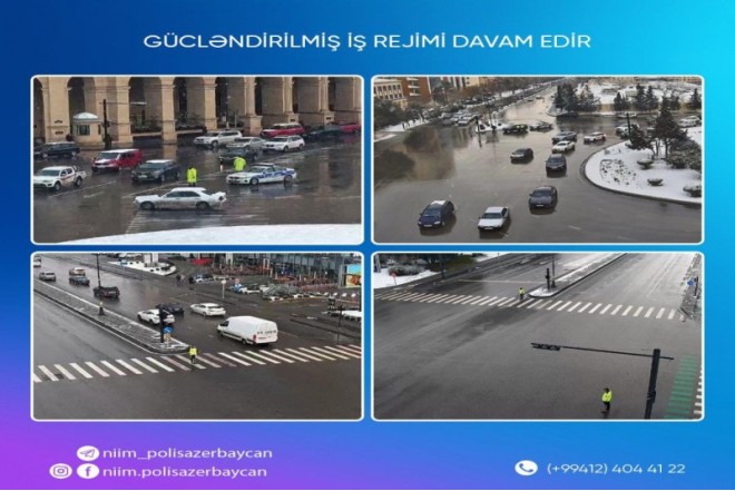 "Qarla bağlı yollarda ciddi problemlər yaranmayıb"- NİİM