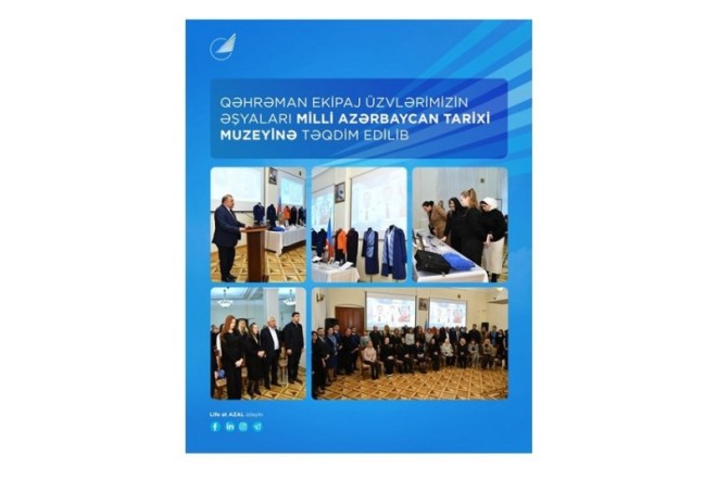 Təyyarə qəzasında həlak olmuş ekipaj üzvlərinin əşyaları Tarix Muzeyinə verilib