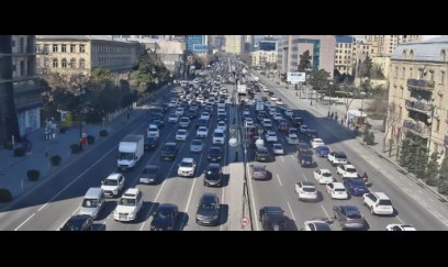 Bakıda güclü tıxac var - SİYAHI