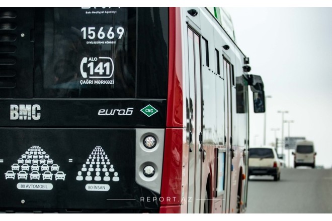 7 sayda avtobus marşrutunun hərəkət sxemi dəyişdirilib 