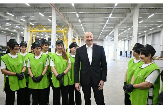 Prezident Qusarda kompleksin fəaliyyəti ilə tanış oldu - FOTOLAR