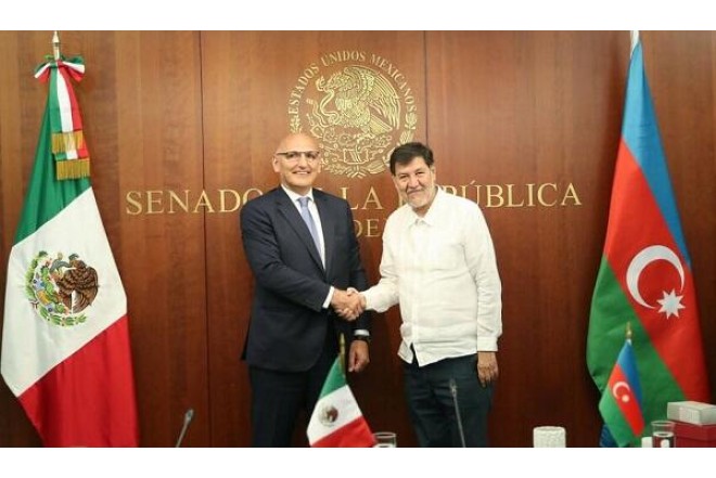 Elçin Əmirbəyov Meksika Senatında - Foto