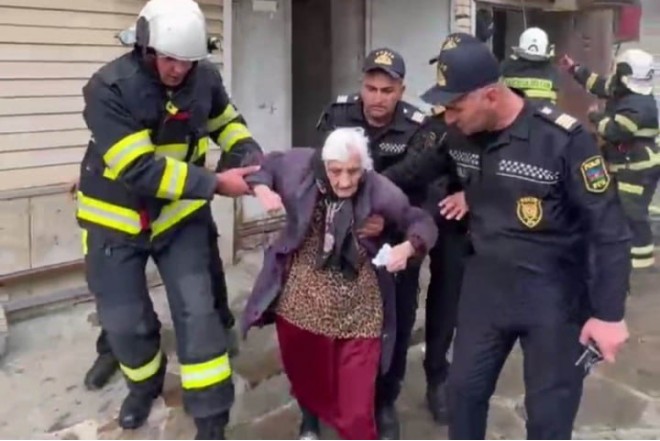Naxçıvanda kafedə yanğın: Sakinlər təxliyə olundu