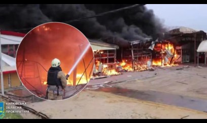 Avropanın ən böyük bazarı yanır – FOTO/VİDEO