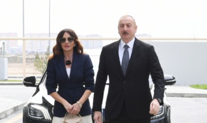 Prezident və xanımı Ağdam Muğam Mərkəzinin açılışında