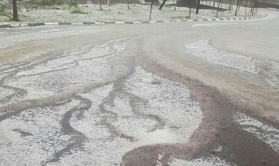 Babəkə güclü dolu yağır 