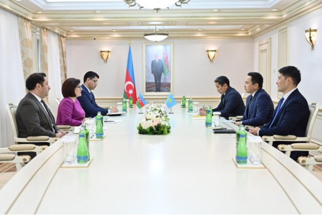 Sahibə Qafarova Qazaxıstanın Azərbaycandakı səfiri ilə görüşüb