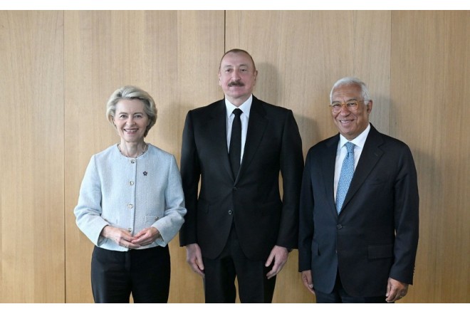 Prezident Əliyev Koşta və Fon der Lyayenlə görüşdü