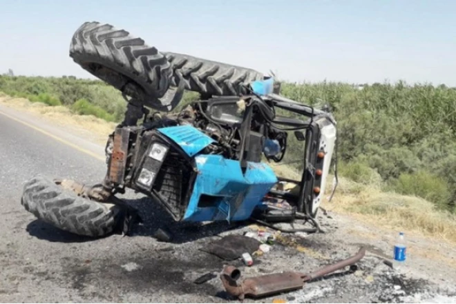 Traktor aşdı - Ölən və yaralanan var