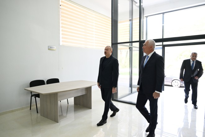 Prezident Laçının Bəylik kəndinin açılışında - FOTOLAR
