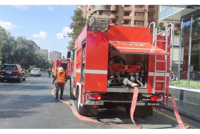 Bakıda restoran ərazisində yanğın oldu 