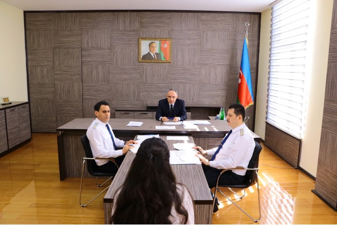 Baş prokuror Lənkəranda vətəndaşları qəbul etdi - FOTOLAR