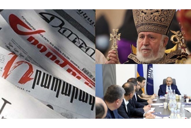 Paşinyanın partiyadaşları da "Katolikosun uşağı" kampaniyasına qoşuldular