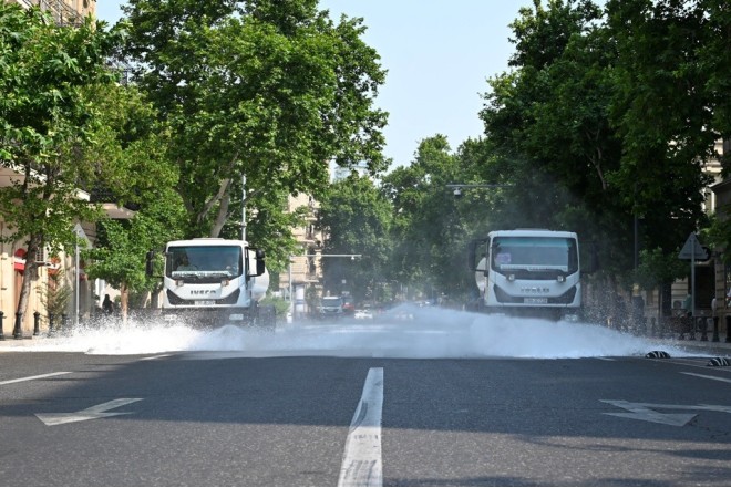 Bakıda növbəti geniş təmizlik işləri aparılıb 