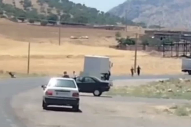 İsrail dronlarının olduğu yük maşınları İranda - VİDEO