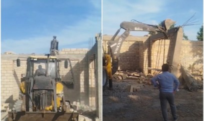 Daha bir qanunsuz tikili söküldü- VIDEO