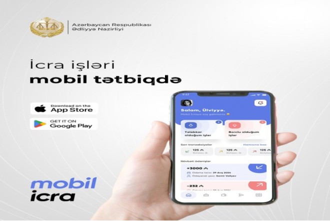 “Mobil icra” tətbiqi istifadəyə verildi 