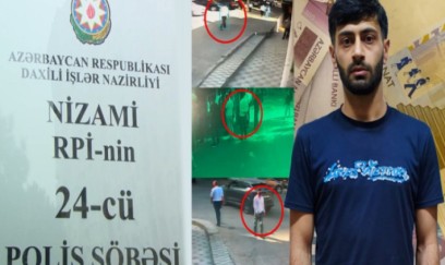 Bakıda quldurluq edən maskalı şəxs saxlanılıb - VİDEO