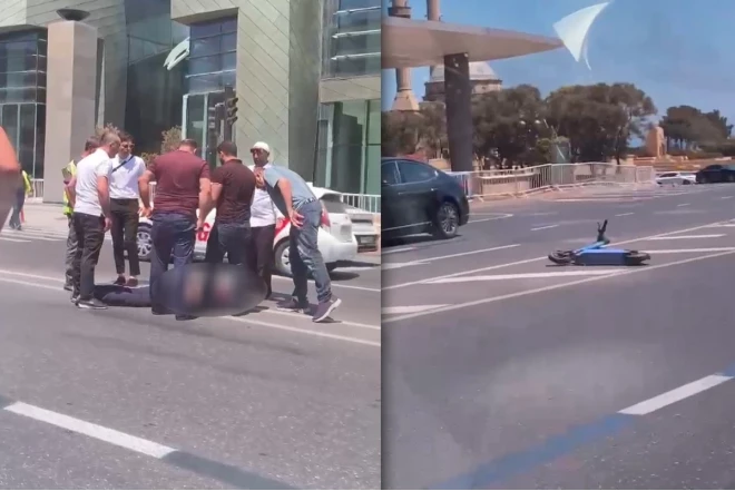 Bakıda taksi ilə skuter toqquşdu: Yeniyetmə öldü