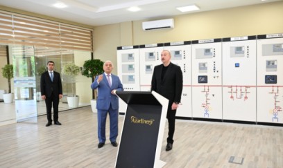 Prezident Mingəçevirdə “8 Noyabr” Elektrik Stansiyasının AÇILIŞINDA