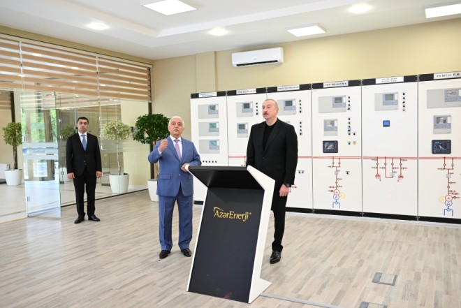Prezident Mingəçevirdə “8 Noyabr” Elektrik Stansiyasının AÇILIŞINDA