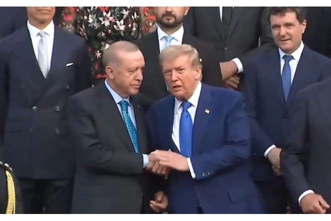 NATO sammitində maraqlı görüntü: Tramp və Ərdoğandan isti salam+VİDEO
