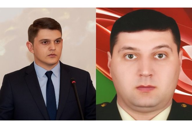 Şəhid polkovnikin oğluna leytenant rütbəsi verildi