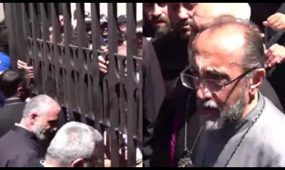 Ermənistanda gərginlik: İnsanlar arxiyepiskopun həbsini əngəlləyirlər - VİDEO