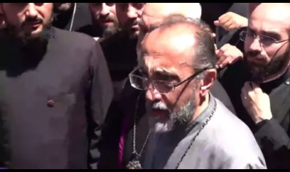 Erməni yepiskopun həbs zamanı halı pisləşdi 
