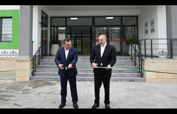Prezidentlər Ayköl Manas adına məktəbin açılışını edib 