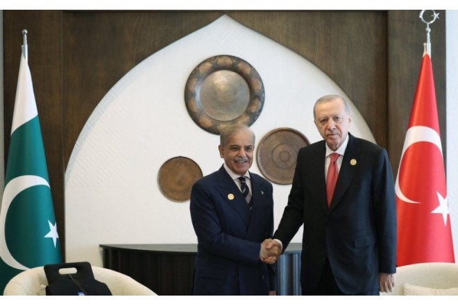 Ərdoğanla Şahbaz Şərif arasında görüş olub