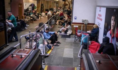 Kiyevdə əhali metroya sığındı