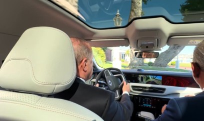 Ərdoğan “Togg”un yeni modelini test etdi - VIDEO