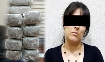 Binədə qadının evindən 10 kq narkotik çıxdı - VİDEO