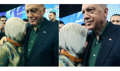 Xanımı Ərdoğanı qucaqlayıb ağladı - Təsirli anlar + VİDEO